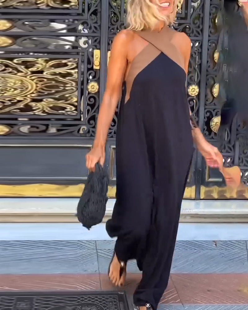 ZADIYA™ | LUXE HALTER MAXI DRESS FOR SUMMER ELEGANCE