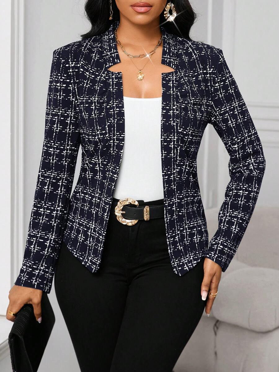 ZADIYA™ | Chic Plaid Blazer
