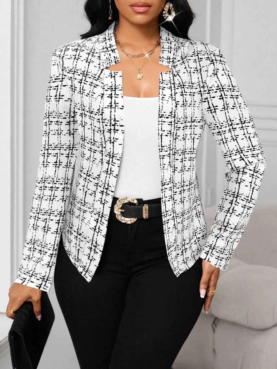 ZADIYA™ | Chic Plaid Blazer