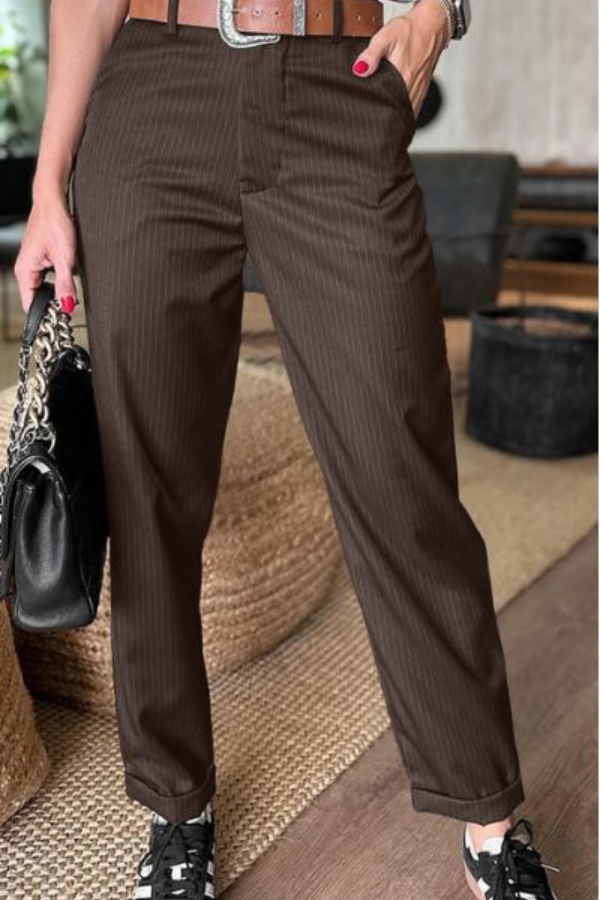 ZADIYA™ | LIMITED EDITION STRIPED SHAPING TROUSERS