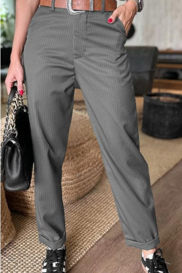 ZADIYA™ | LIMITED EDITION STRIPED SHAPING TROUSERS