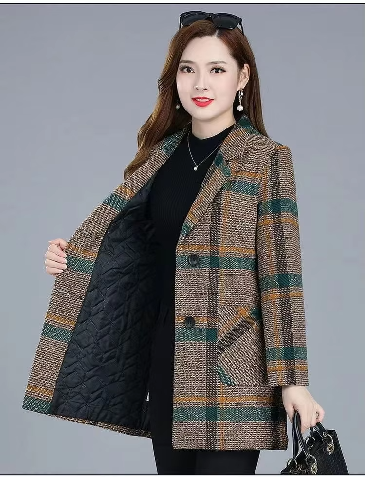 ZADIYA™ | Elegant Plaid Blazer
