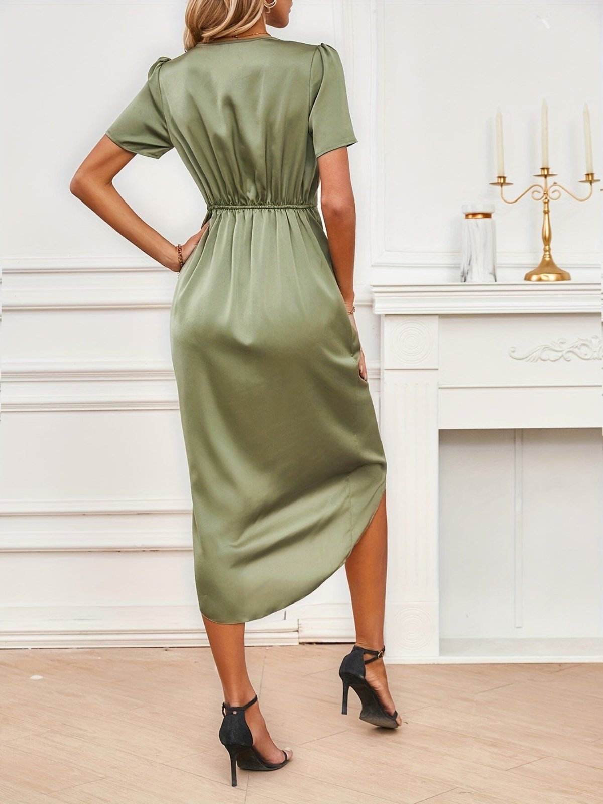 ZADIYA™ | SATIN WRAP DRESS