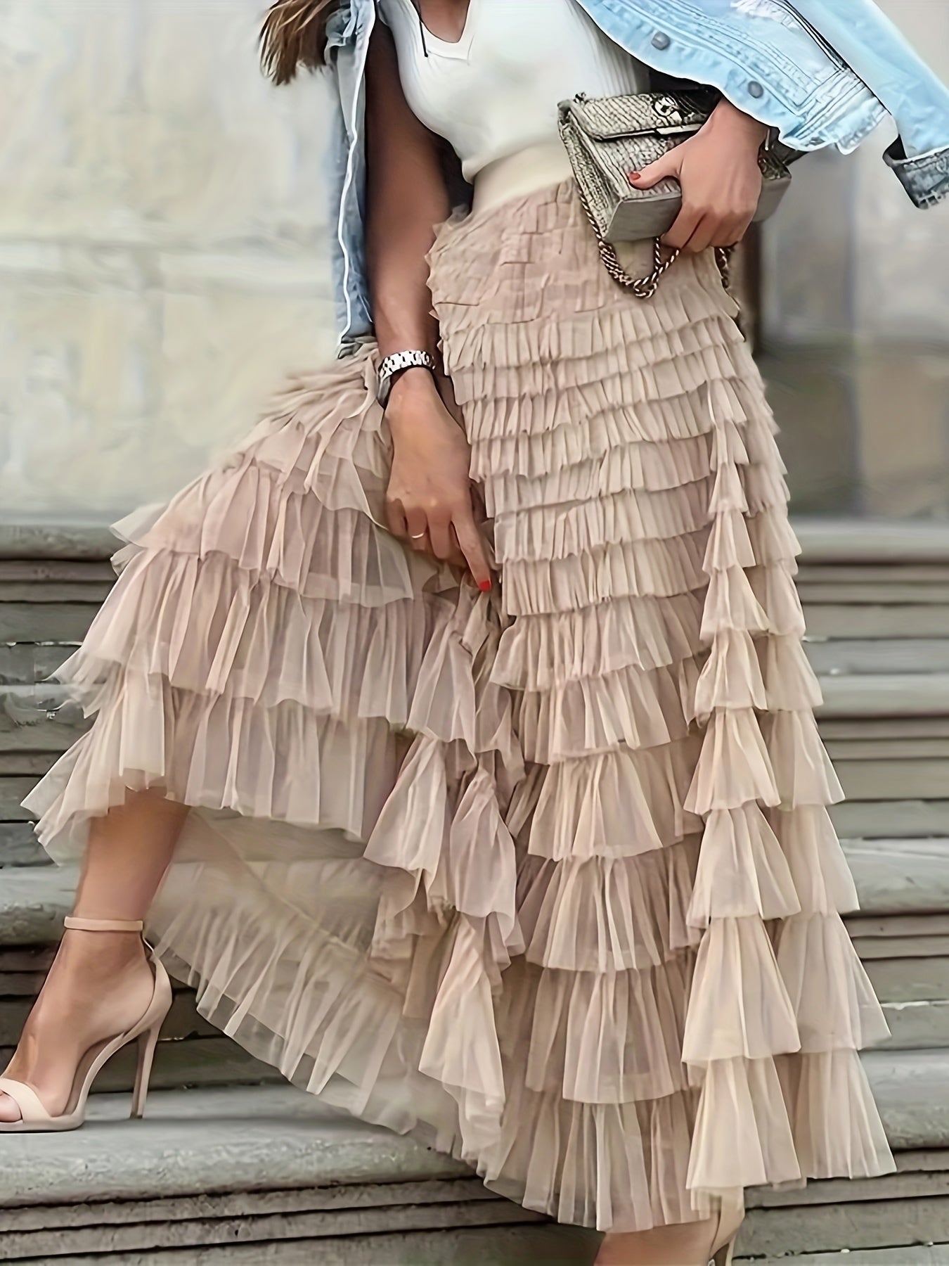 ZADIYA™ | Cascade Layered Hem Skirt