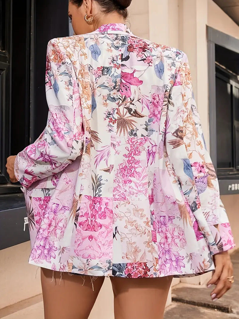 ZADIYA™ | Chic Floral Print Blazer