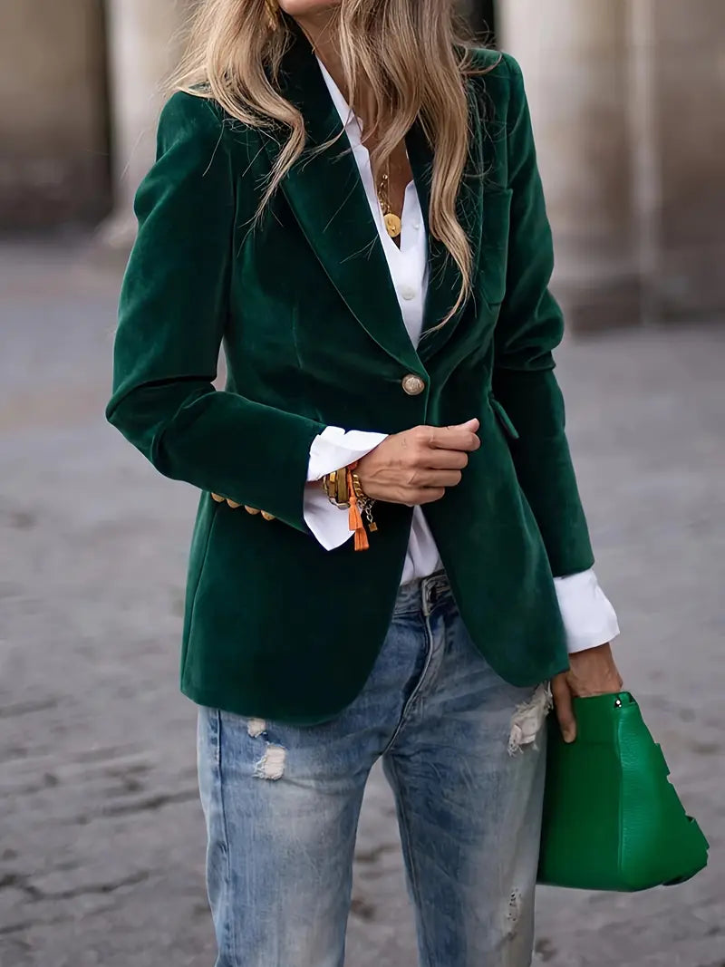 ZADIYA™ | Elegant Velvet Blazer