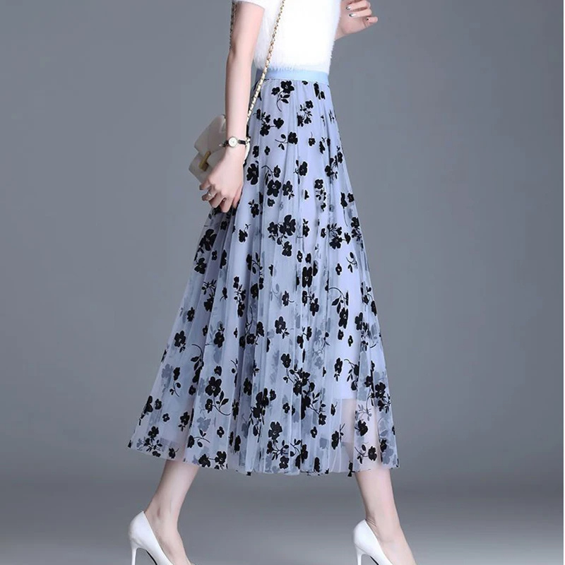 ZADIYA™ | Florentine Mesh Midi Skirt