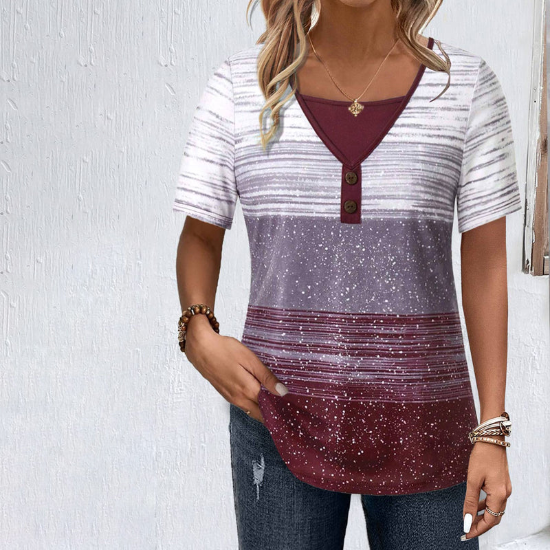 ZADIYA™ | GRADIENT BLOUSE WITH RELAXED CASUAL FIT