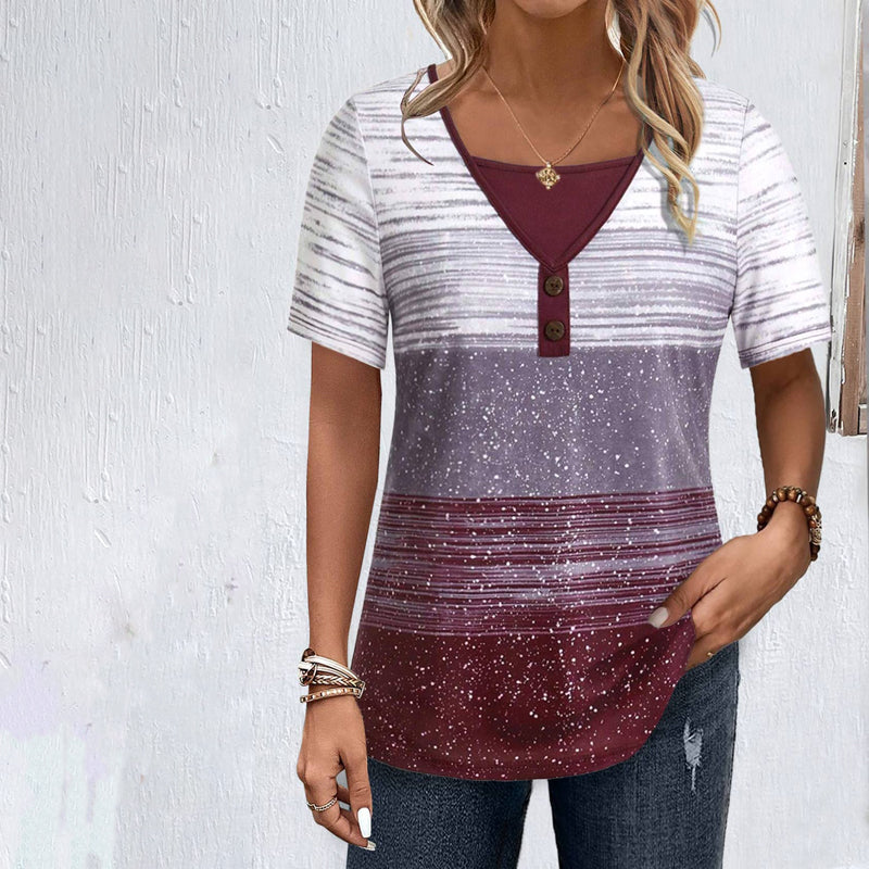 ZADIYA™ | GRADIENT BLOUSE WITH RELAXED CASUAL FIT