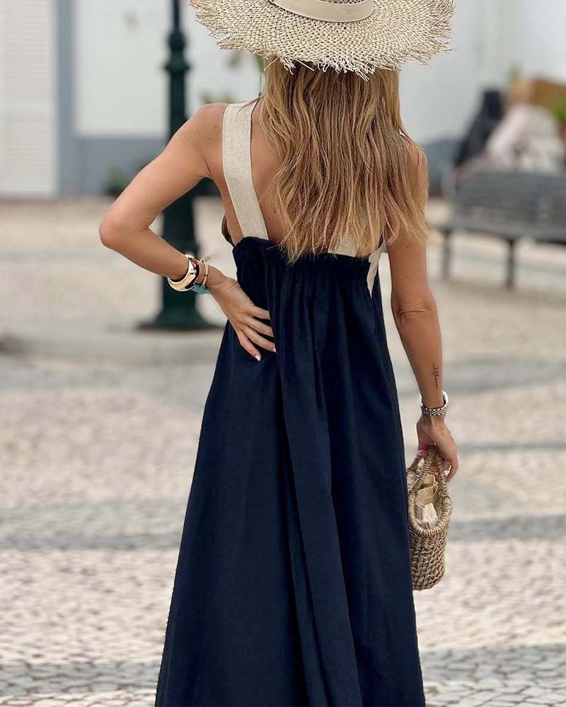 ZADIYA™ | LUXE HALTER MAXI DRESS FOR SUMMER ELEGANCE