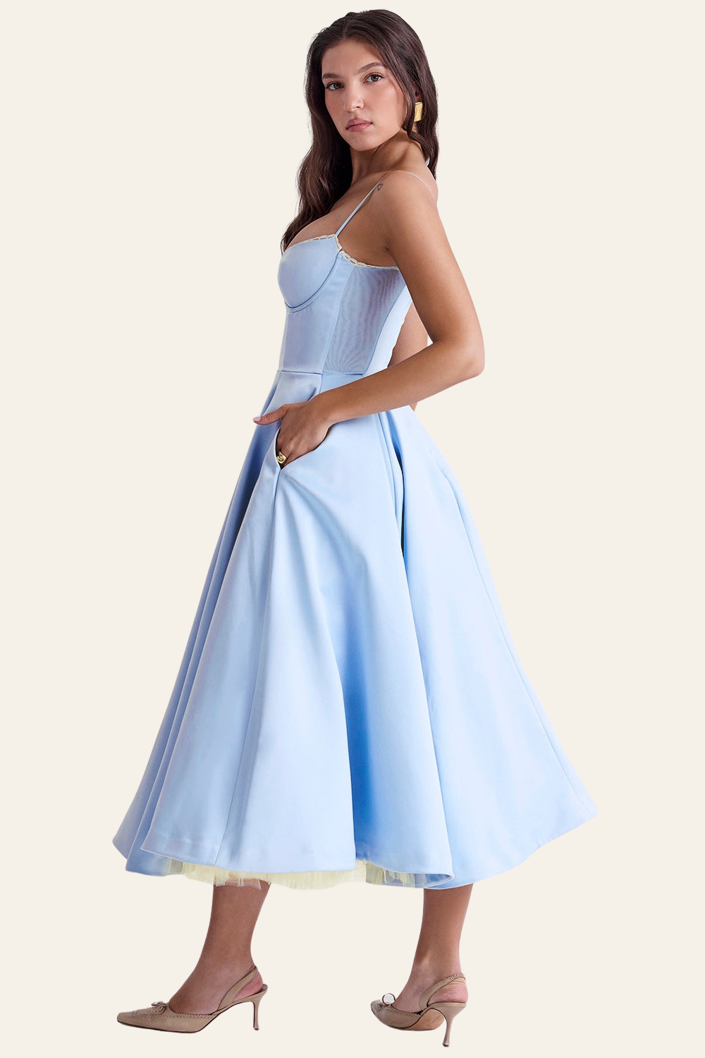 ZADIYA™ | TULLE MIDI DRESS