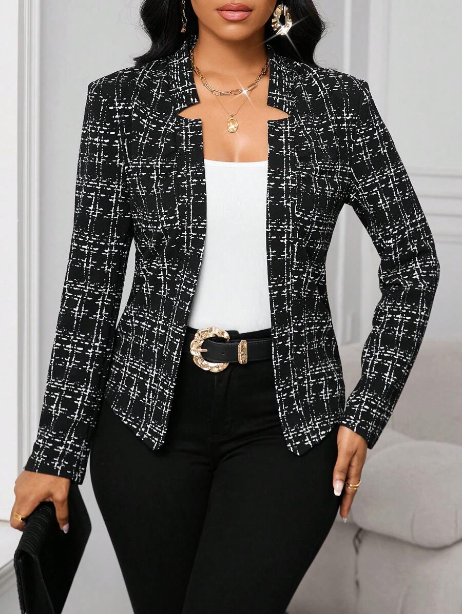 ZADIYA™ | Chic Plaid Blazer