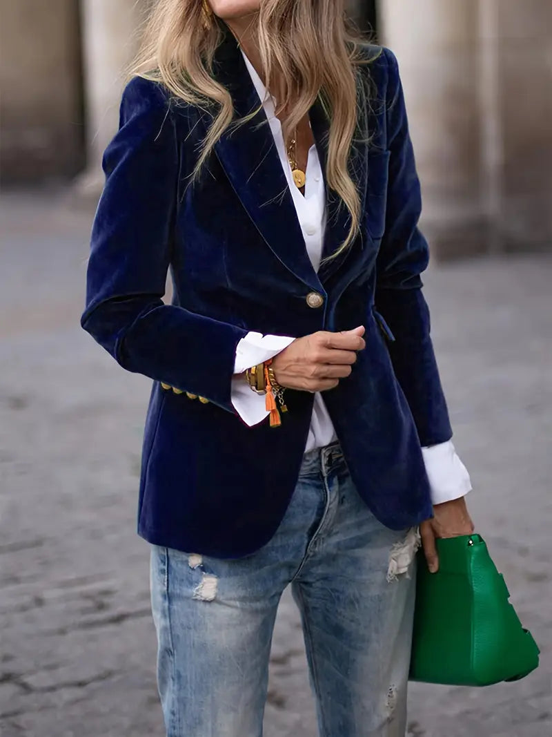 ZADIYA™ | Elegant Velvet Blazer