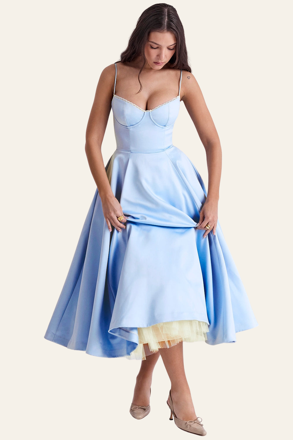 ZADIYA™ | TULLE MIDI DRESS