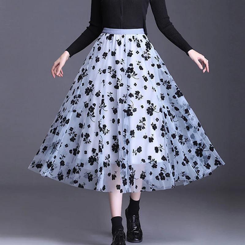 ZADIYA™ | Florentine Mesh Midi Skirt
