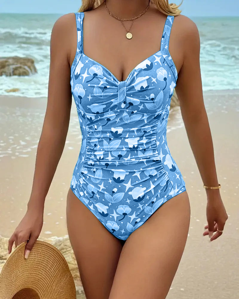 ZADIYA™ | One-Piece Swimsuit with Printed Shoulder Straps