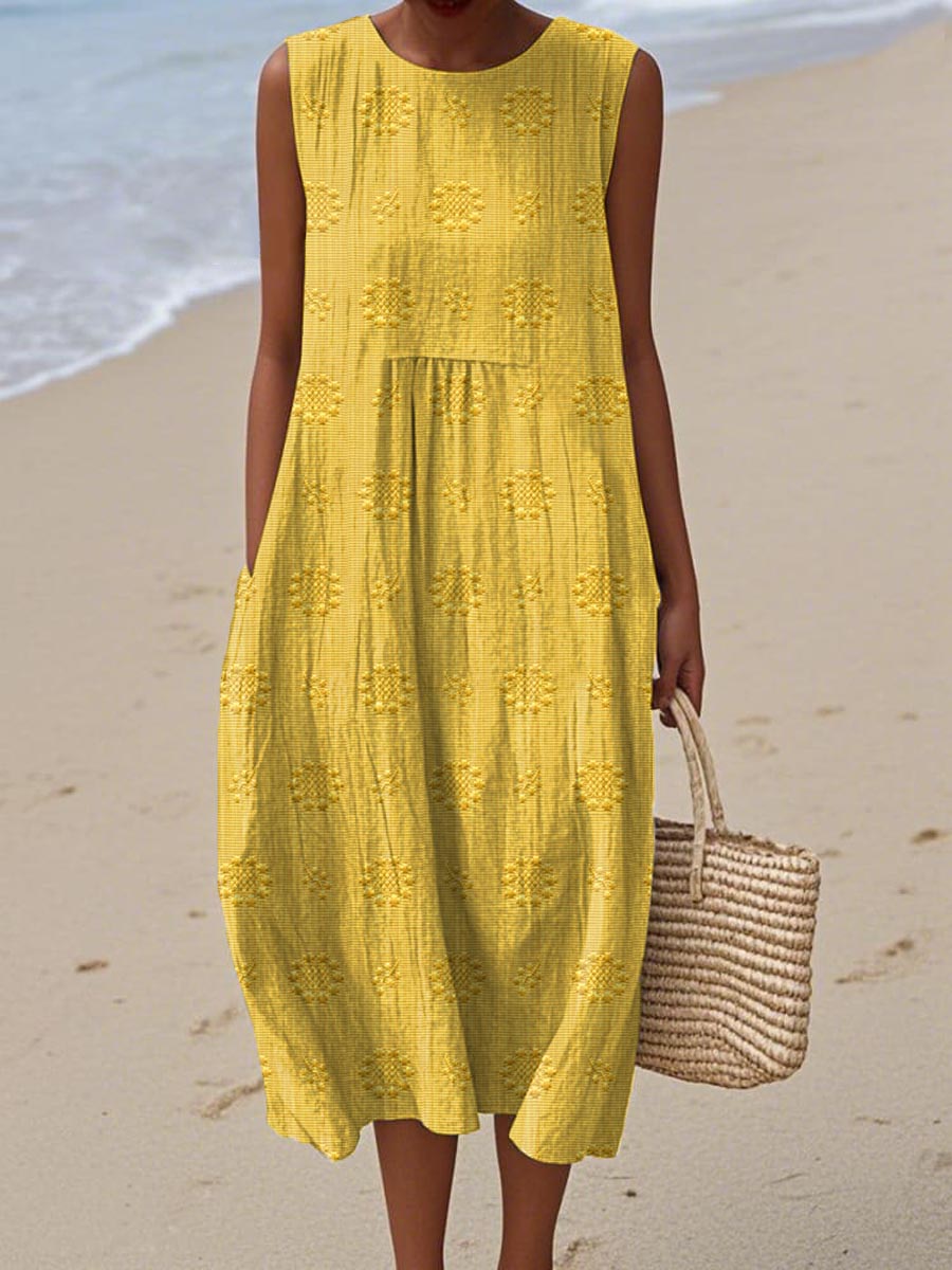 ZADIYA™ | SLEEVELESS DRESS WITH POCKETS