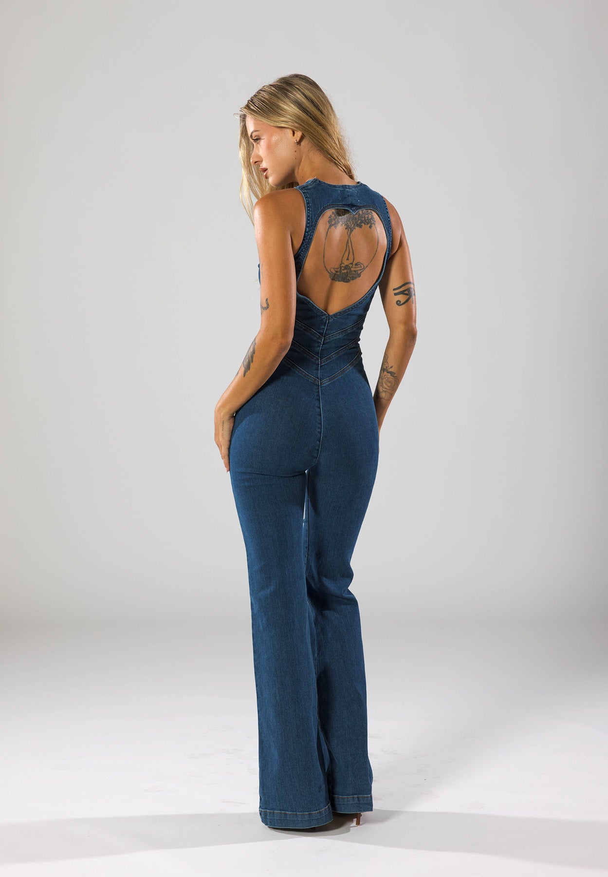 ZADIYA™ | HEART-SHAPED BACK ZIPPER JUMPSUIT