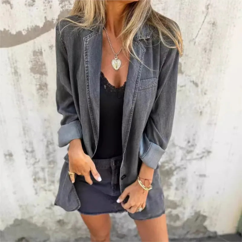 ZADIYA™ | DENIM DRESS FOR BREEZY DAYS & CONFIDENT MOMENTS
