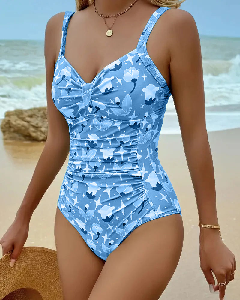 ZADIYA™ | One-Piece Swimsuit with Printed Shoulder Straps