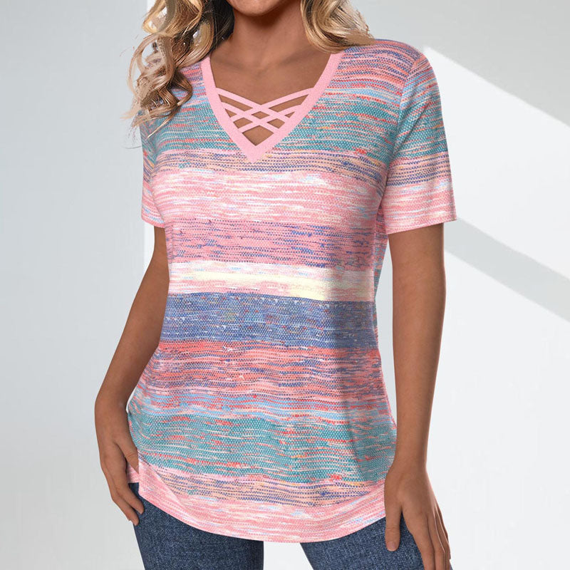 ZADIYA™ | CASUAL GRADIENT BLOUSE WITH FLOWY FIT