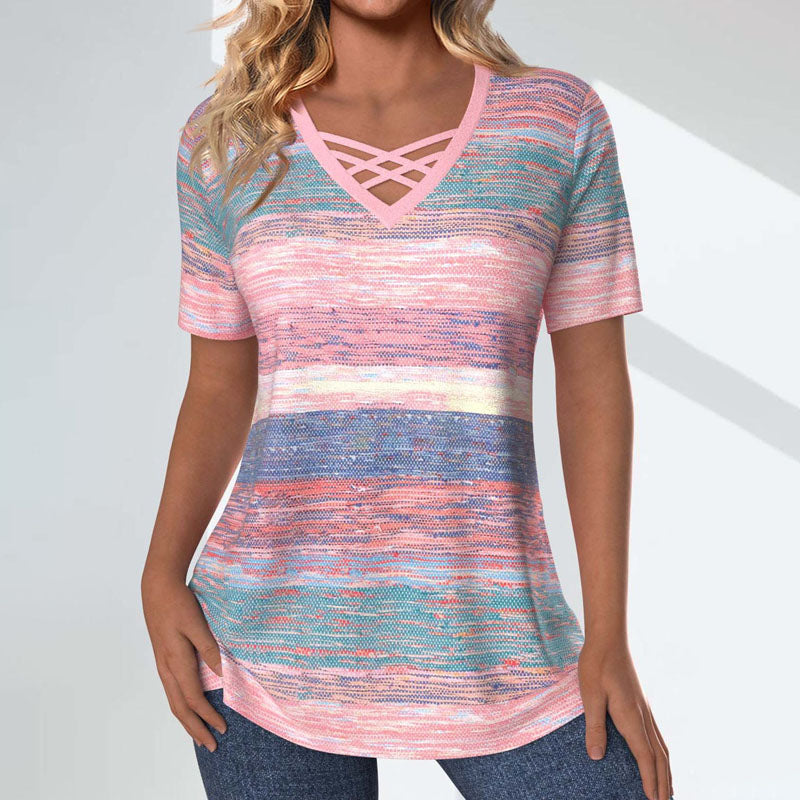 ZADIYA™ | CASUAL GRADIENT BLOUSE WITH FLOWY FIT