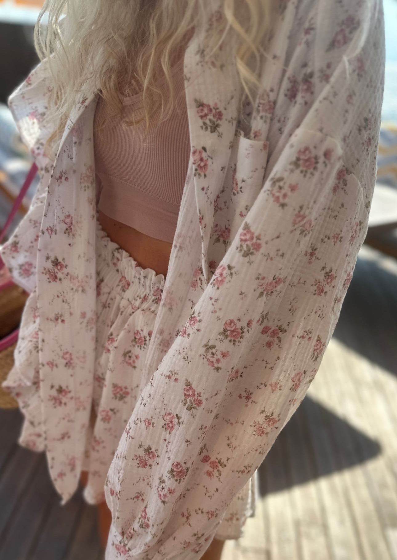 ZADIYA™ | FLORAL PRINT SHIRT & SHORTS TWO-PIECE SET