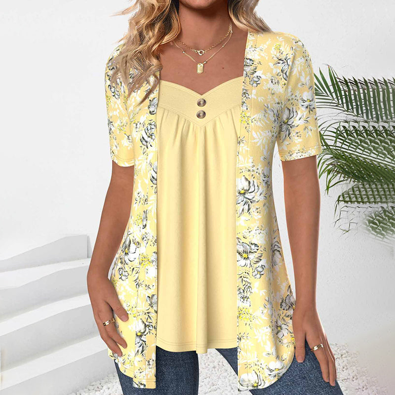 ZADIYA™ | ELEGANT FLORAL BLOUSE WITH FLOWY FIT
