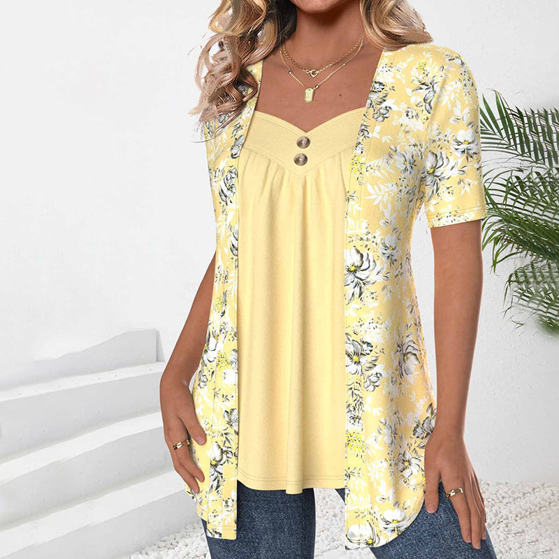 ZADIYA™ | ELEGANT FLORAL BLOUSE WITH FLOWY FIT