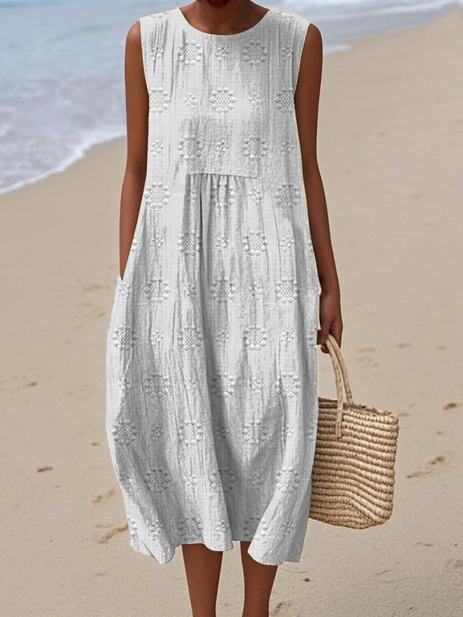ZADIYA™ | SLEEVELESS DRESS WITH POCKETS