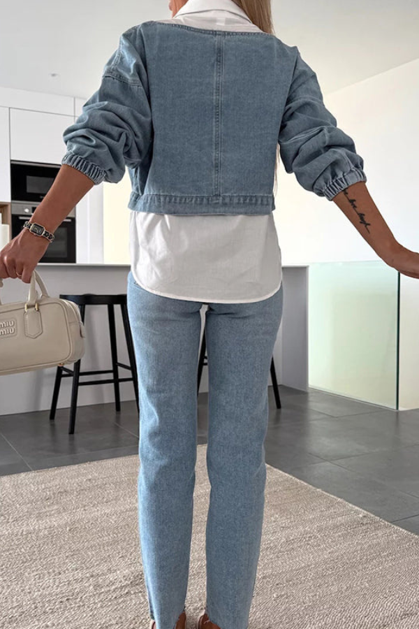 ZADIYA™ |  DENIM TWO-PIECE SET