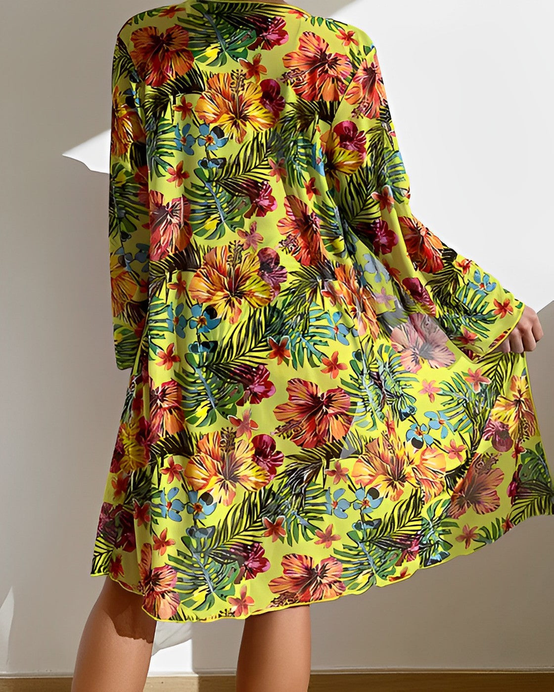 ZADIYA™ | Tropical Print Bikini Set with Cover-up