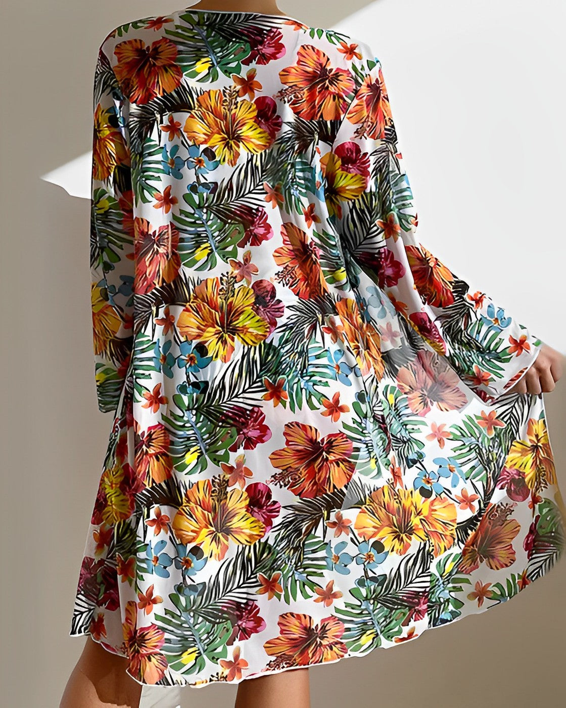 ZADIYA™ | Tropical Print Bikini Set with Cover-up