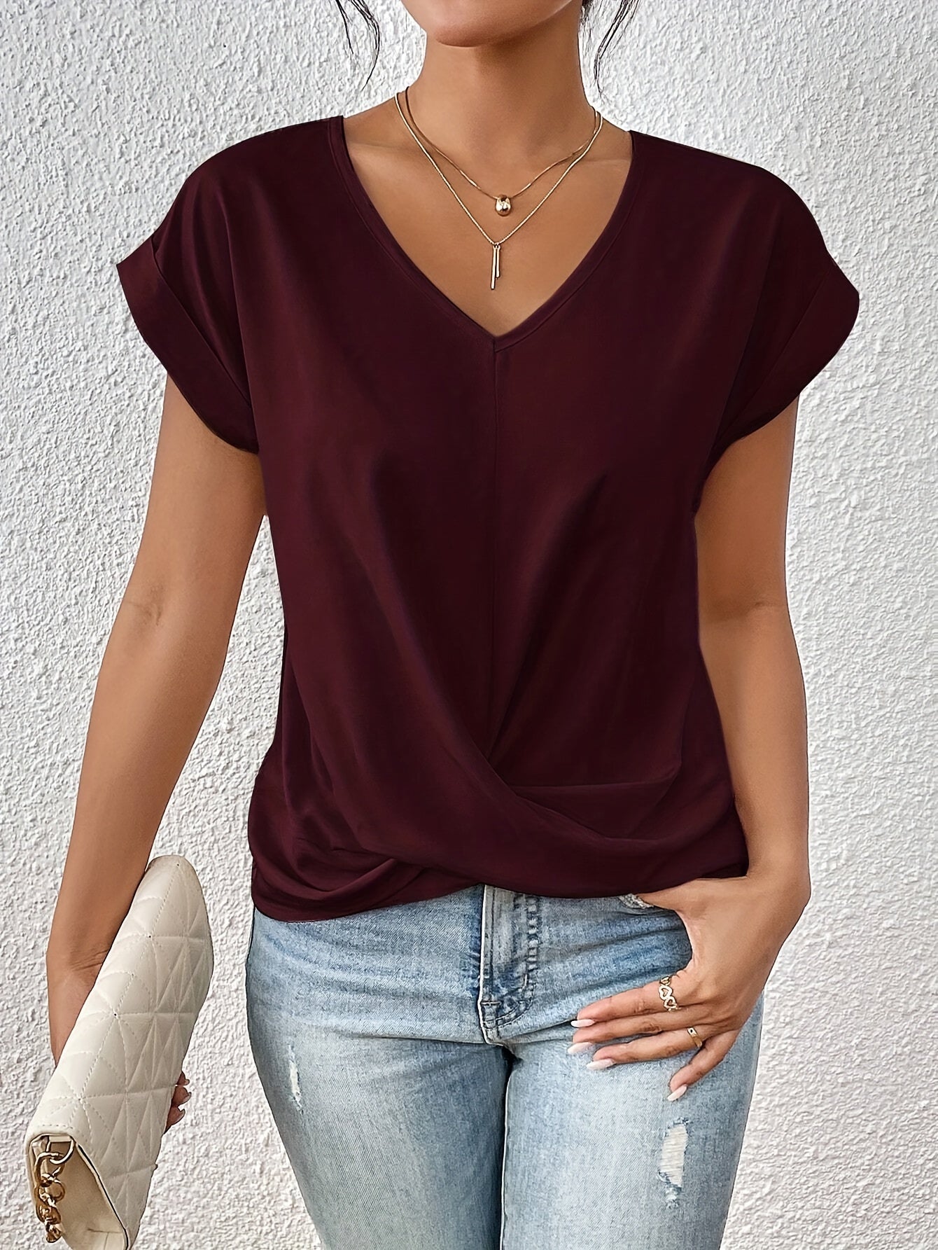 ZADIYA™ | RELAXED SWEETHEART NECK TEE