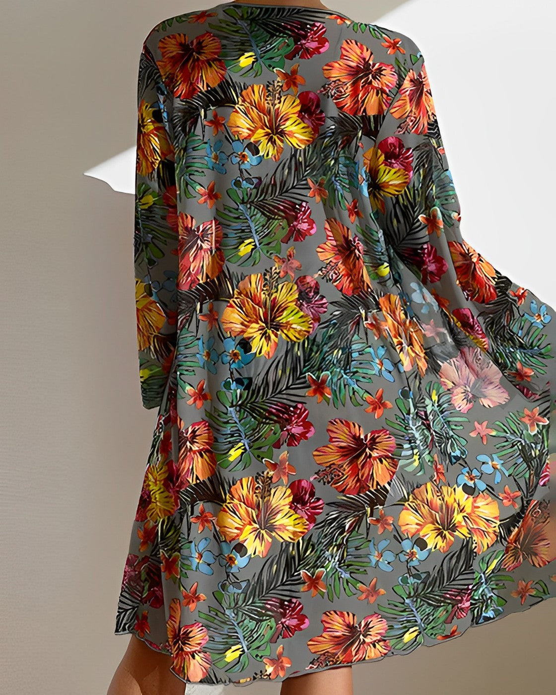 ZADIYA™ | Tropical Print Bikini Set with Cover-up