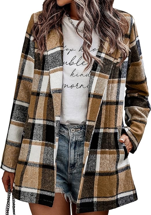 ZADIYA™ | Vintage Plaid Blazer
