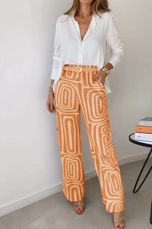 ZADIYA™ | STYLISH TROUSER SET WITH BLOUSE & BELT