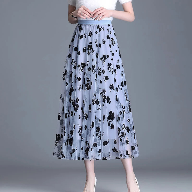 ZADIYA™ | Florentine Mesh Midi Skirt