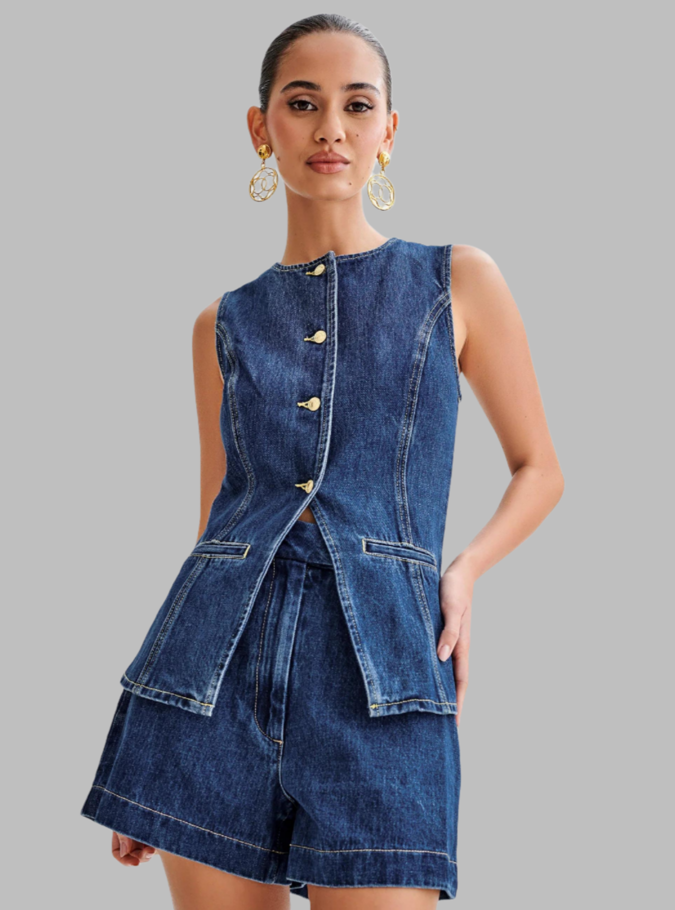 ZADIYA™ | TWO-PIECE DENIM SET