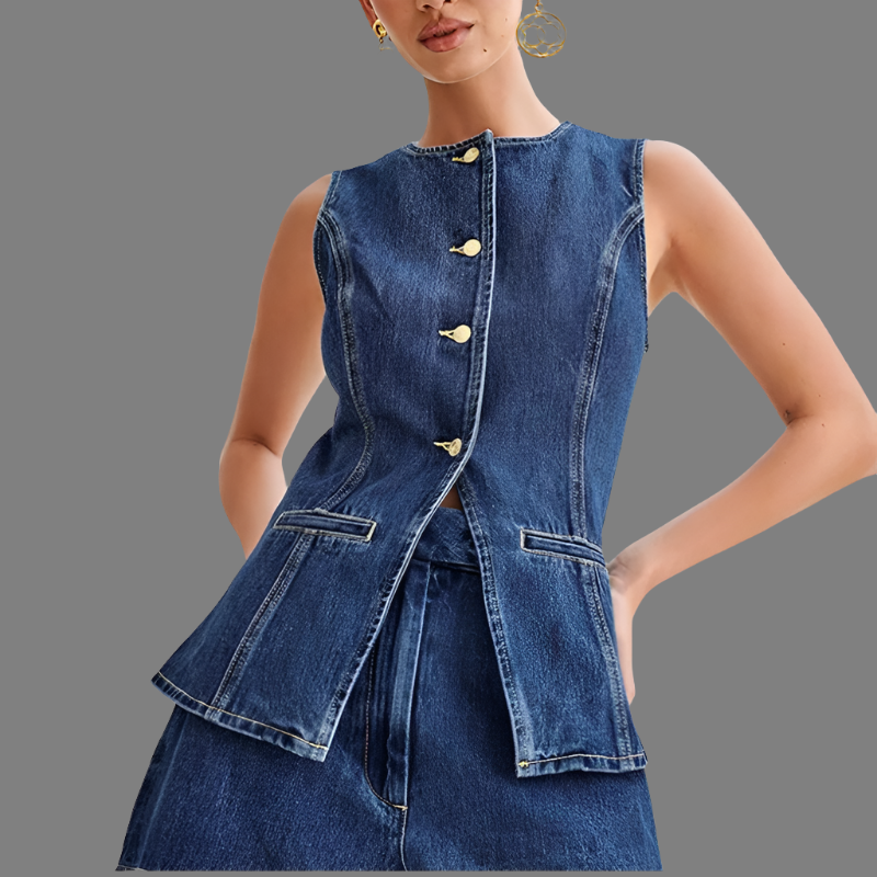 ZADIYA™ | TWO-PIECE DENIM SET