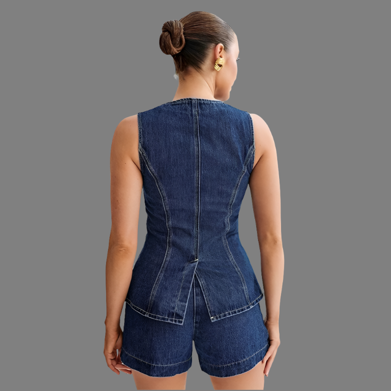 ZADIYA™ | TWO-PIECE DENIM SET