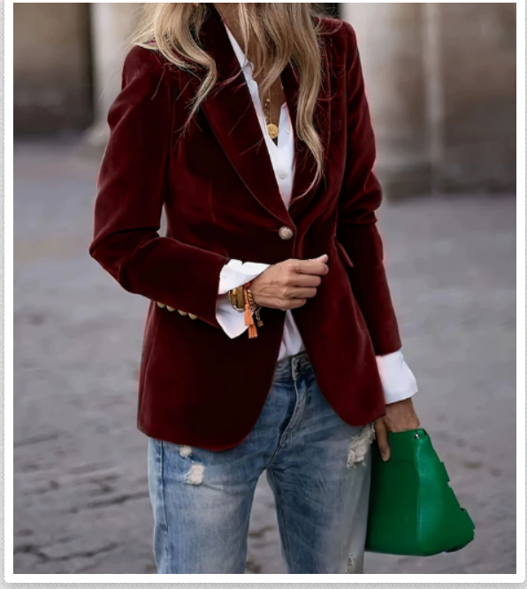 ZADIYA™ | Elegant Velvet Blazer