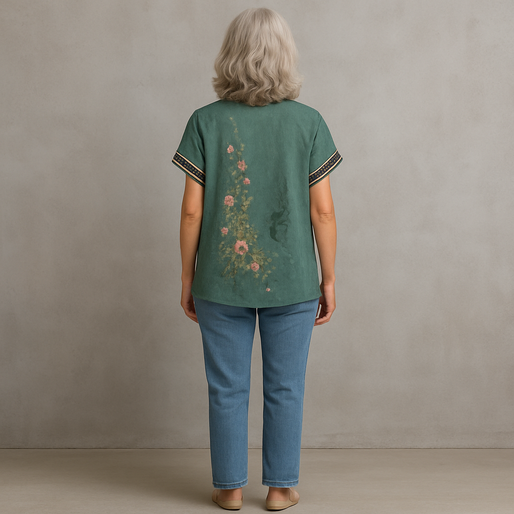 ZADIYA™ | VINTAGE-STYLE FLORAL BLOUSE