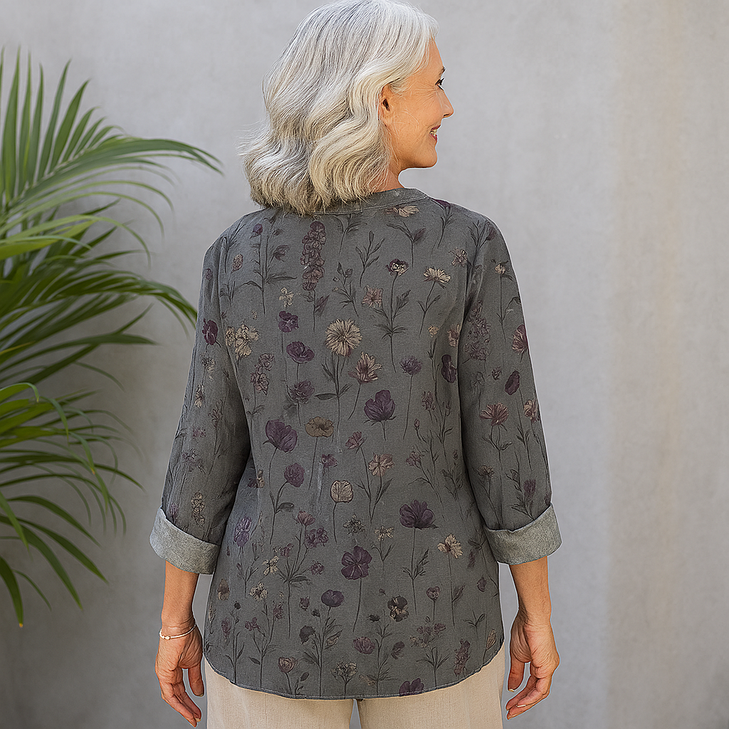 ZADIYA™ | VINTAGE FLORAL BLOUSE