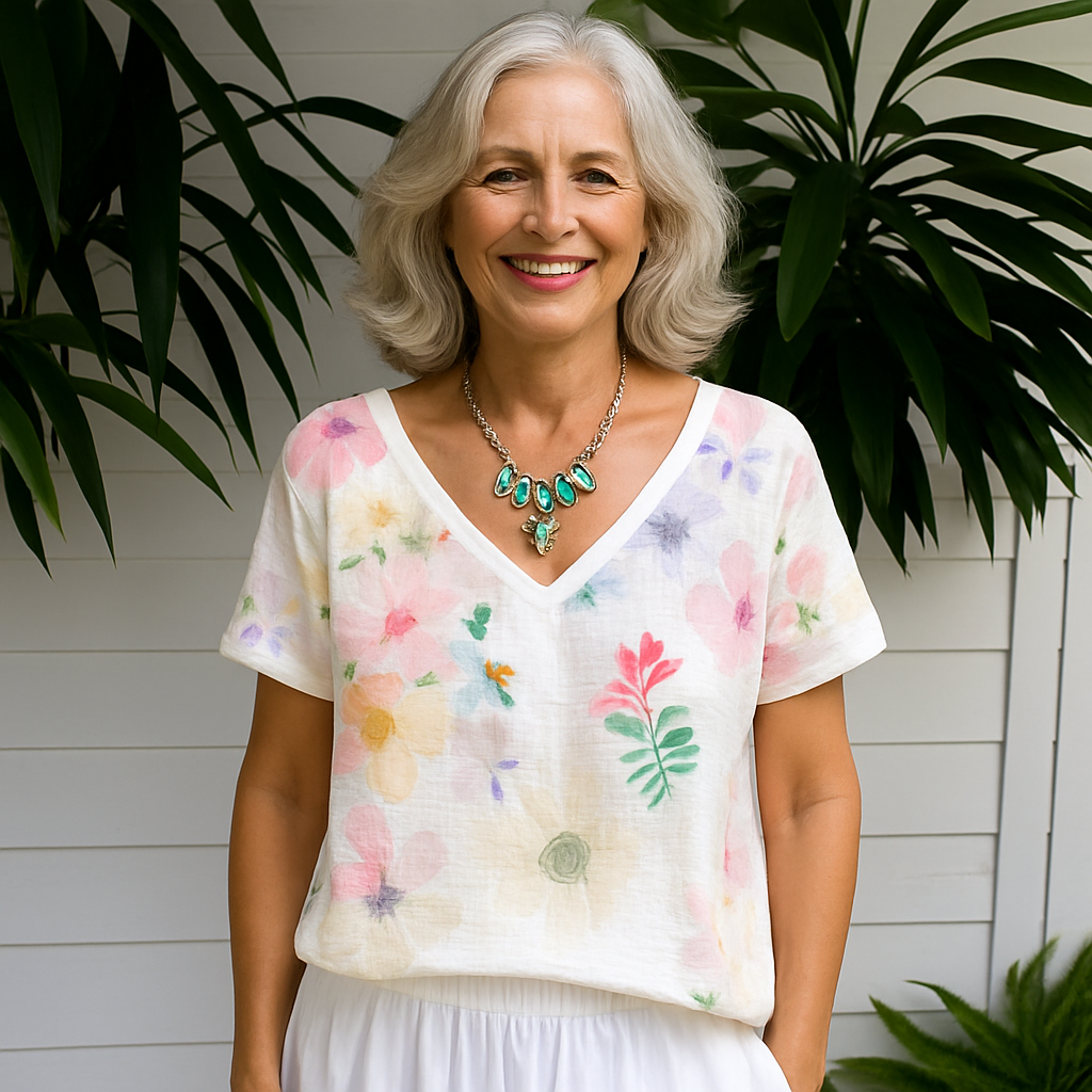 ZADIYA™ | FLORAL PRINT T-SHIRT