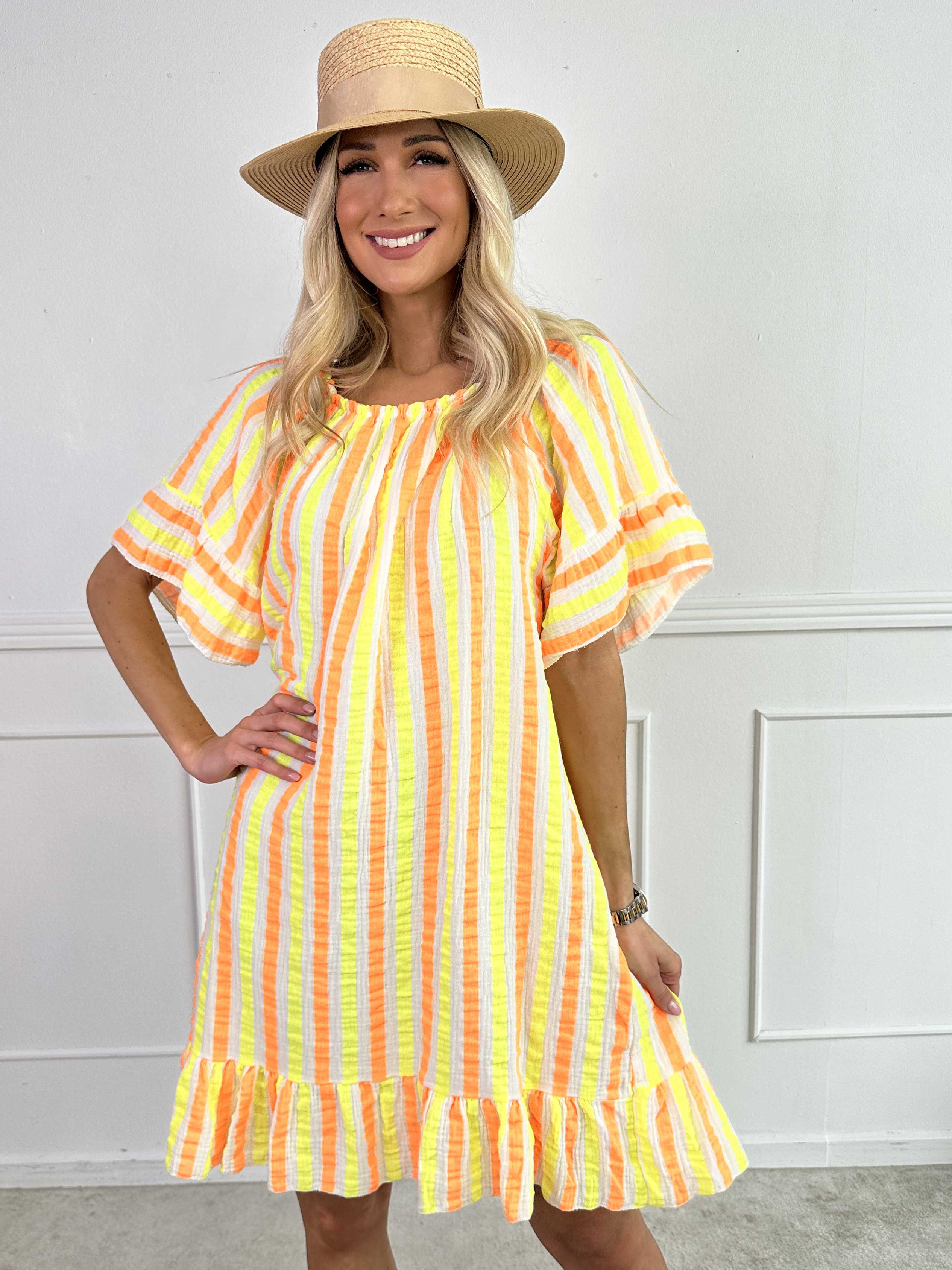 ZADIYA™ | SOFT STRIPED COTTON DRESS