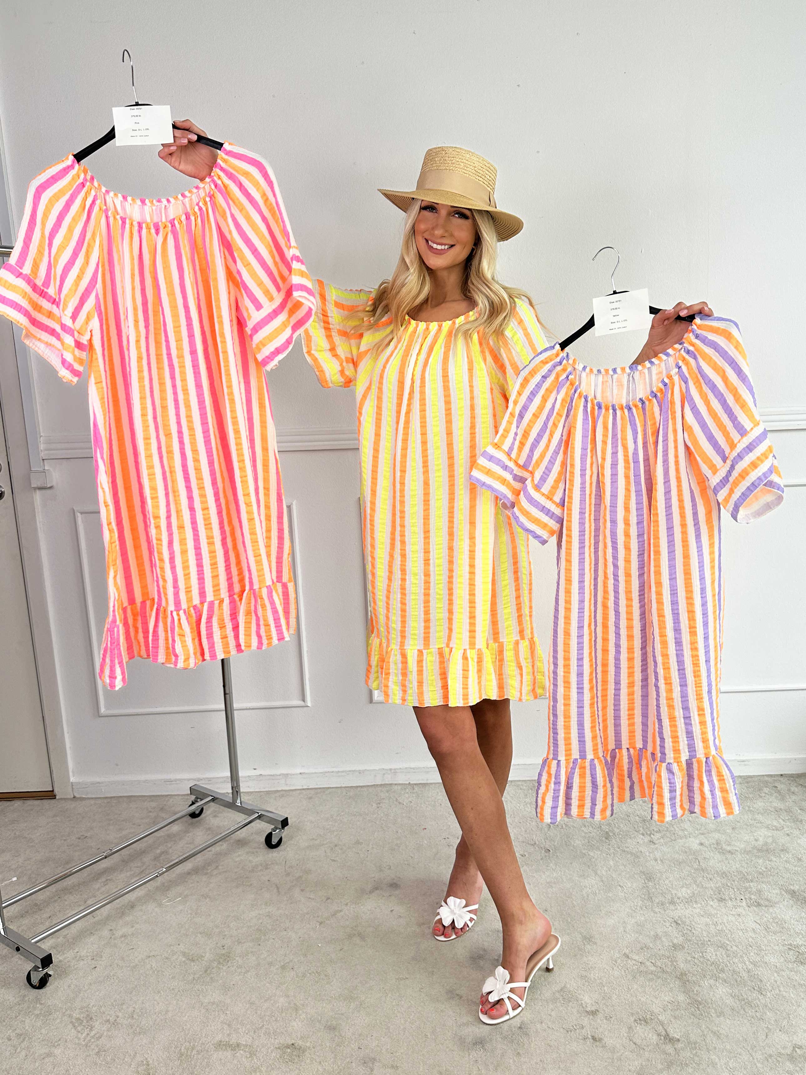 ZADIYA™ | SOFT STRIPED COTTON DRESS
