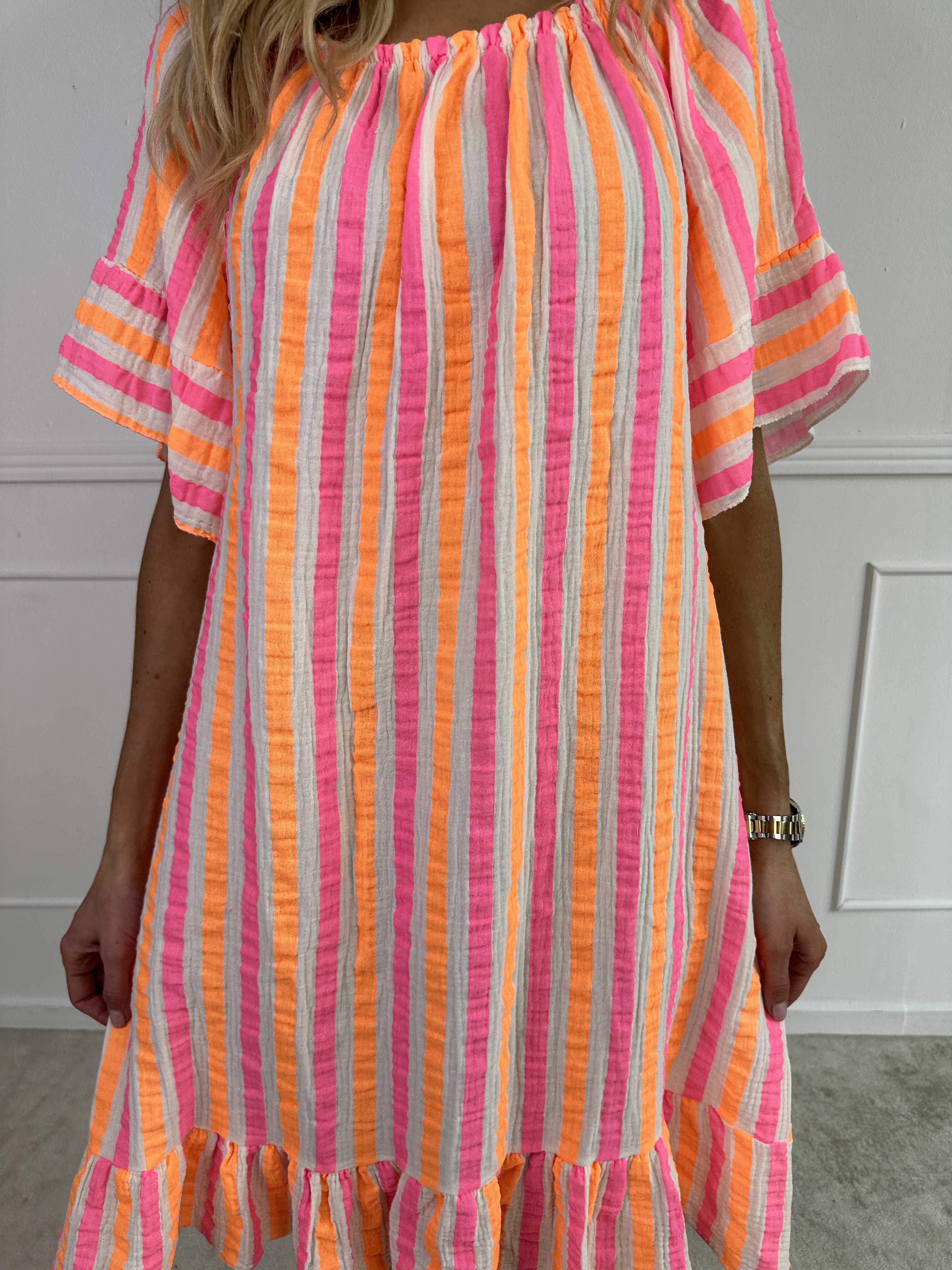 ZADIYA™ | SOFT STRIPED COTTON DRESS