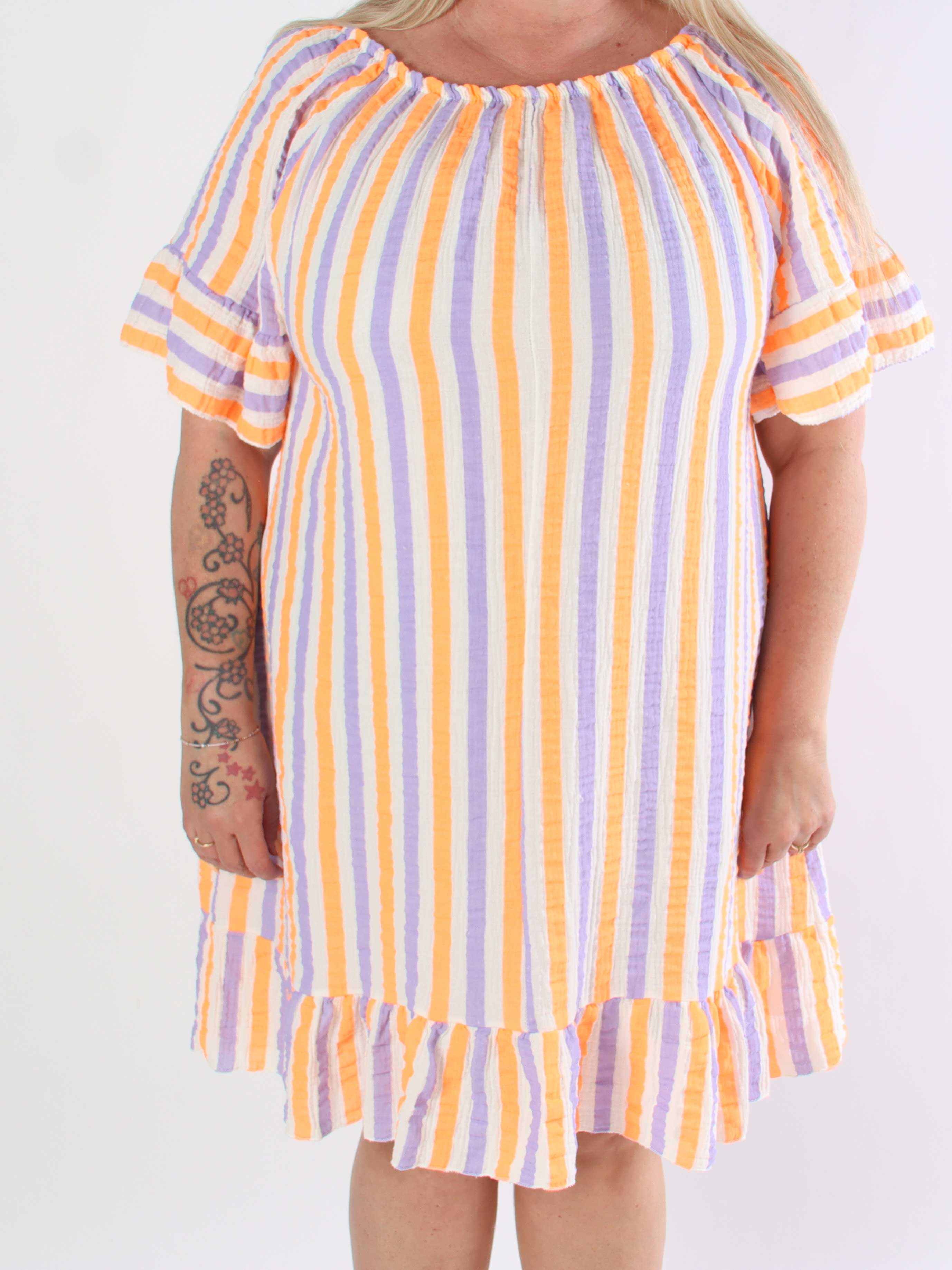 ZADIYA™ | SOFT STRIPED COTTON DRESS