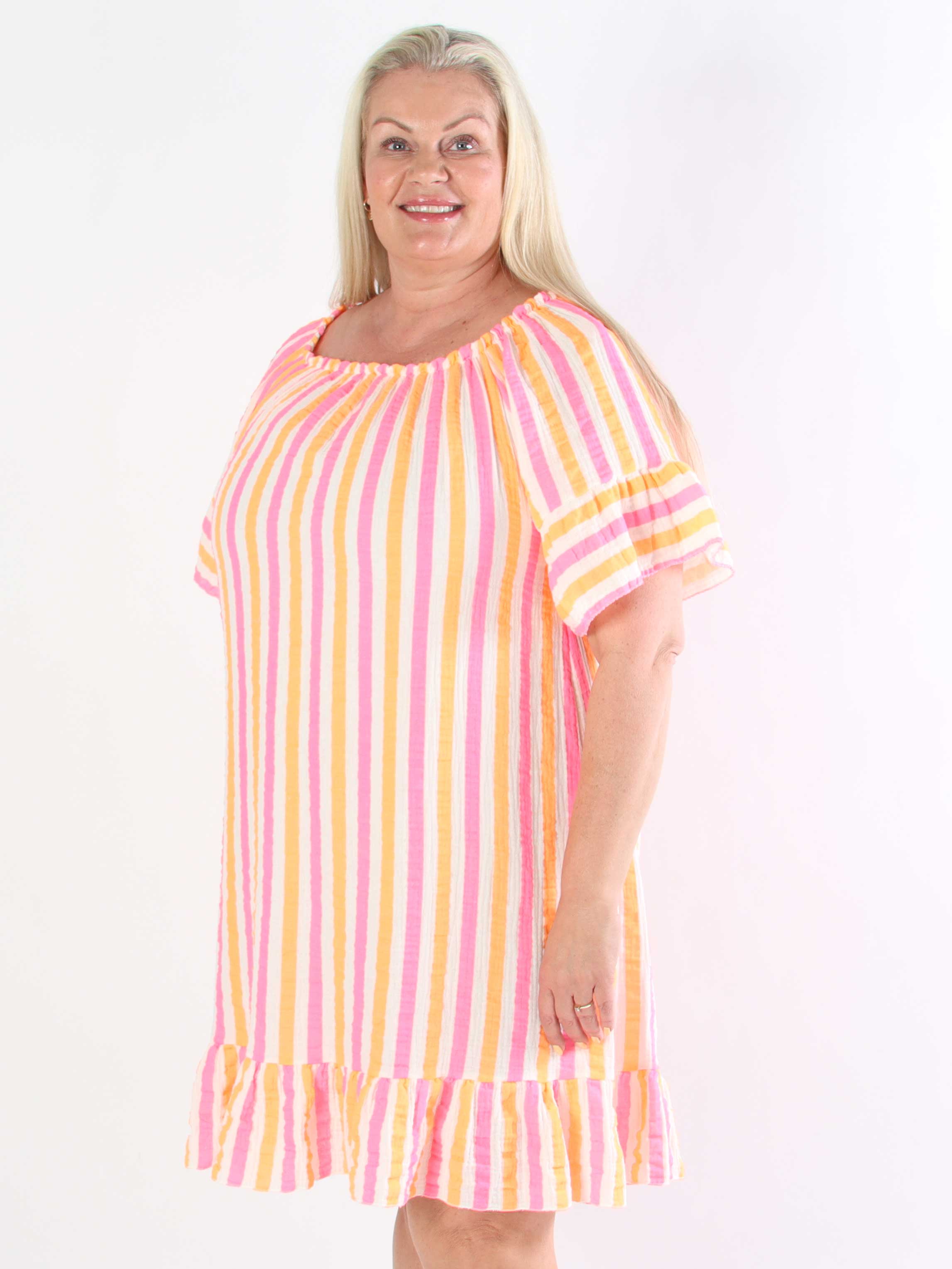 ZADIYA™ | SOFT STRIPED COTTON DRESS